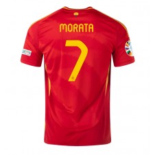 Spanien Alvaro Morata #7 Hemmatröja EM 2024 Korta ärmar